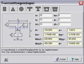 tversnittsegenskaper